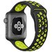 Curea iUni compatibila cu Apple Watch 1/2/3/4/5/6/7, 40mm, Silicon Sport, Negru/Galben